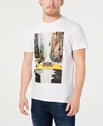 Shop Dkny Men's Nyc Graphic T-shirt In White