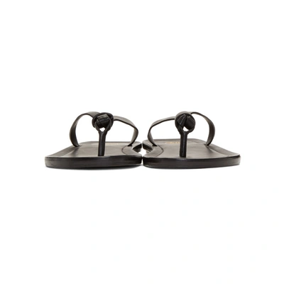 Shop Brioni Black Thong Sandals