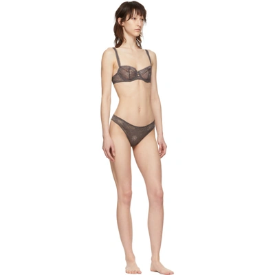 Shop Simone Perele Grey Citadine Thong In 800 Grey