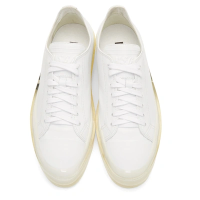 Shop Msgm White And Off-white Rbrsl Rubber Soul Edition Floating Sneakers In 01 White