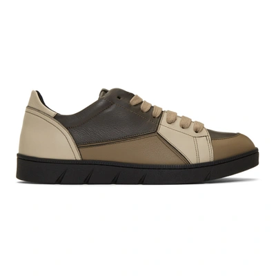 Shop Loewe Taupe Puzzle Sneakers In 3170 Taupe