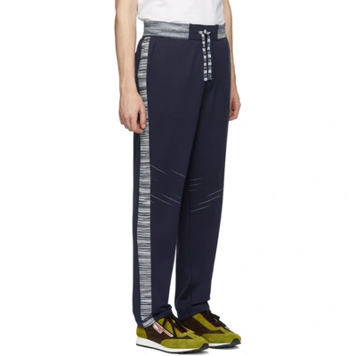 Shop Missoni Navy And White Striped Lounge Pants In S7180navywh