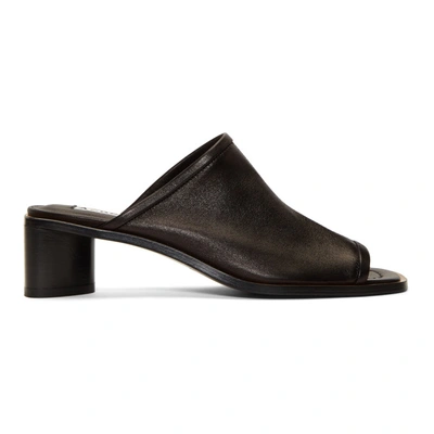 Shop Acne Studios Black Bernelle Heel Sandals In Black/blk