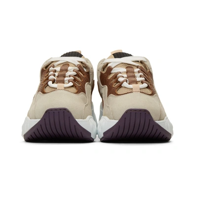 Shop Acne Studios Beige And White Manhattan Sneakers In Beige/white
