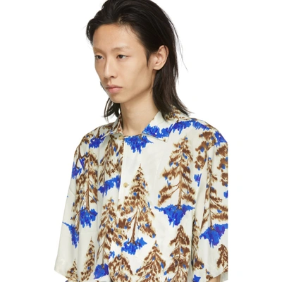 Shop Acne Studios White And Brown Simon Pine Shirt In Whtbrown