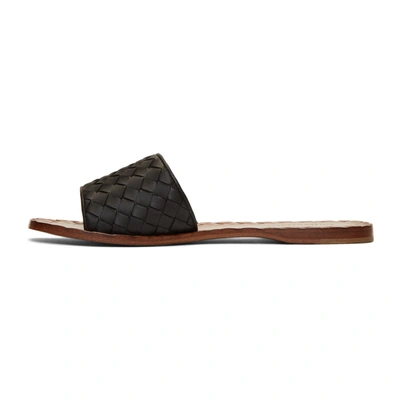 Shop Bottega Veneta Black Intrecciato Sandals In 1000-black