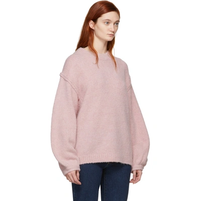 Shop Acne Studios Pink Kiara Chunky Jumper