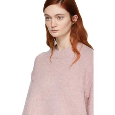 Shop Acne Studios Pink Kiara Chunky Jumper