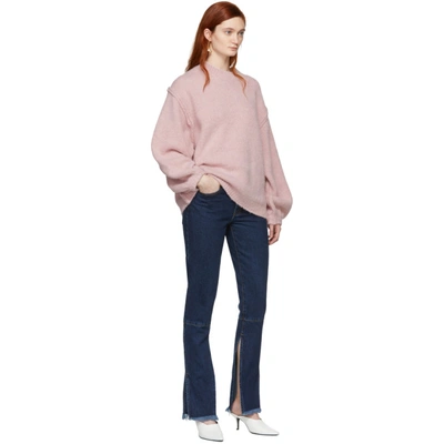 Shop Acne Studios Pink Kiara Chunky Jumper