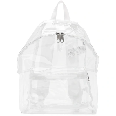 Shop Eastpak Transparent Pvc Padded Pakr Backpack In White