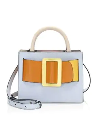 Shop Boyy Bobby Buckle Colorblock Leather Tote In Multi