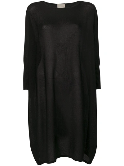 Shop Sartorial Monk Gestricktes Pulloverkleid - Schwarz In Black