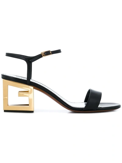 Shop Givenchy 4g Ankle Strap Sandals - Black