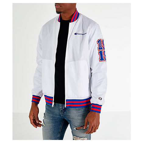 men's champion satin baseball jacket