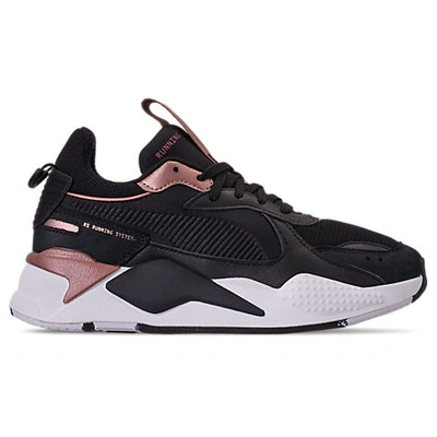 Puma Women's Rs-x Trophy Low-top Sneakers In Black/ Rose Gold | ModeSens