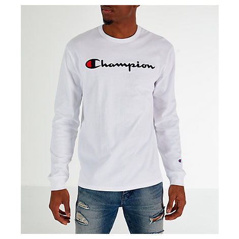 white champion shirt long sleeve