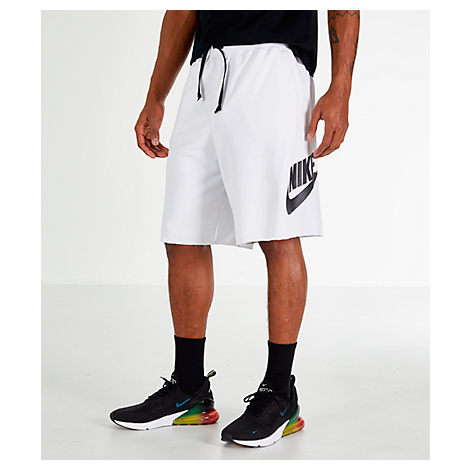 white nike alumni shorts