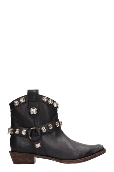 Shop Coral Blue Tex Black Leather Boots