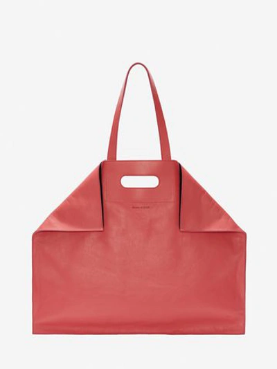 Shop Alexander Mcqueen De Manta Shopper In Geranium