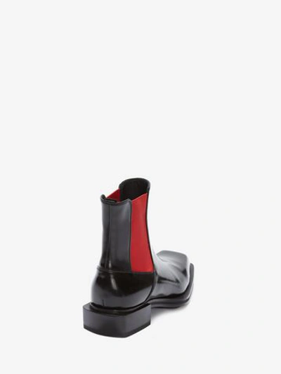 Shop Alexander Mcqueen Hybrid Chelsea Boot In Black/red