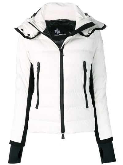 Shop Moncler Hooded Puffer Jacket In White