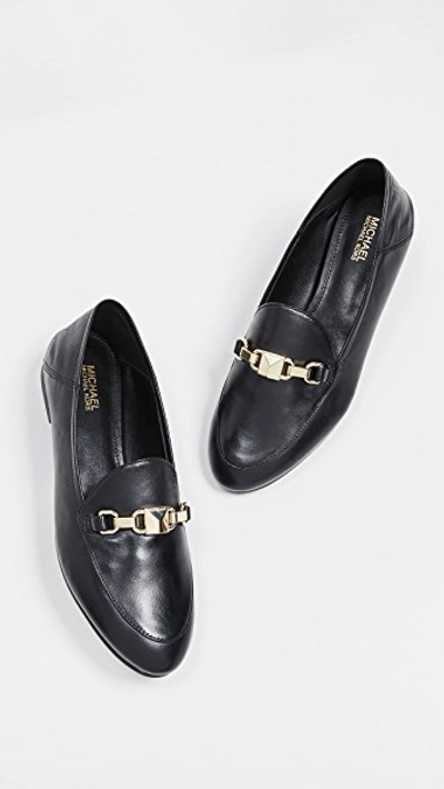 Shop Michael Michael Kors Charlton Loafers In Black