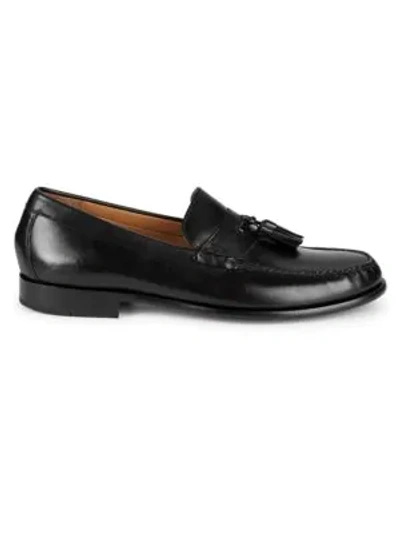 Shop Cole Haan Pinch Hand-sewn Leather Tassel Loafers In Black