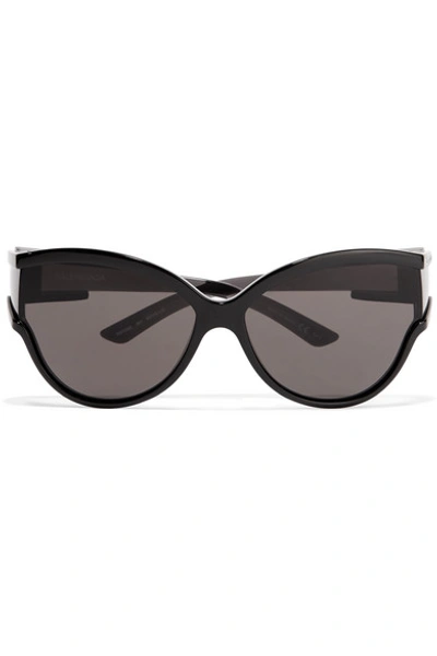 Shop Balenciaga Unlimited Cat-eye Acetate Sunglasses In Black