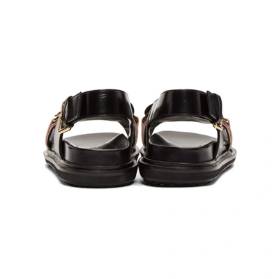 Shop Marni Black And Pink Fussbett Sandals In Zi737 Black