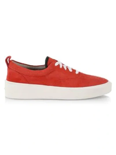 Shop Fear Of God Sixth Collection Suede Lace-up Trainers In Red