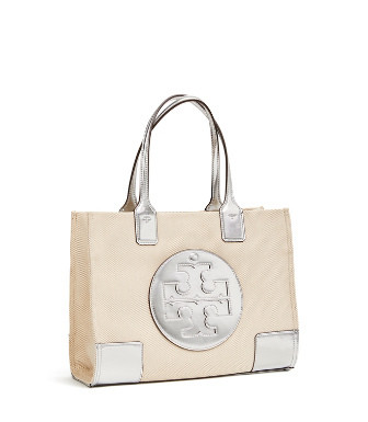 tory burch metallic tote