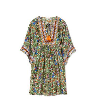 Shop Tory Burch Embroidered Beach Tunic In Something Wild Allover