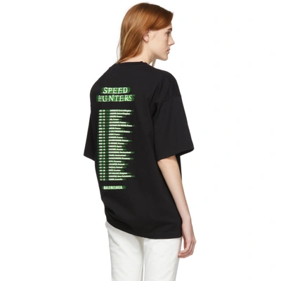 Balenciaga Speed Hunters Printed Cotton-jersey T-shirt In Black