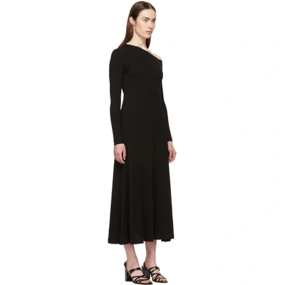 Shop Rosetta Getty Black Off-shoulder Flare Dress