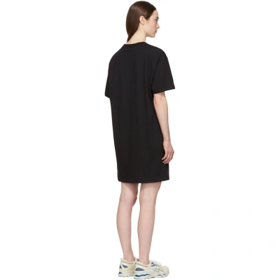 Shop Kenzo Black Logo T-shirt Dress In 99b -black