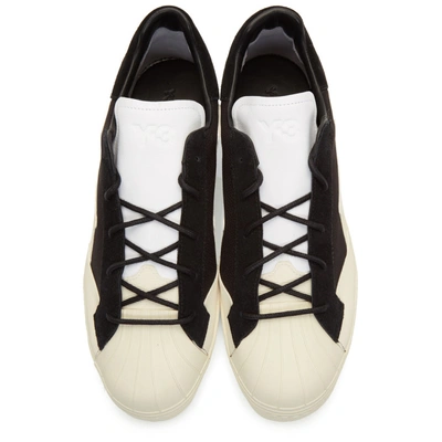 Shop Y-3 Black And White Super Takusan Sneakers