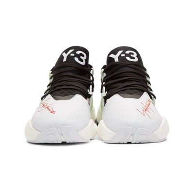 Shop Y-3 Black And White Byw B-ball Sneakers In Blkwhtred