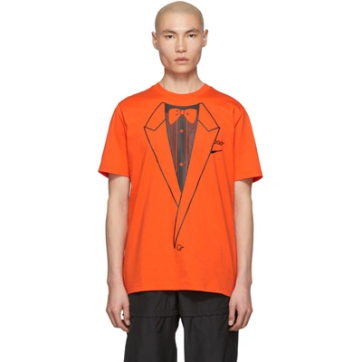 Nike Lab Orange Off-white Edition Nrg T-shirt In 891tmorgblk | ModeSens