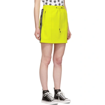 Shop Kenzo Yellow Logo Tape Jogging Miniskirt