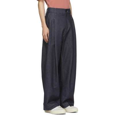 Studio Nicholson Indigo Blake Volume Jeans | ModeSens
