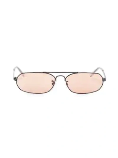 Shop Balenciaga 61mm Oval Narrow Sunglasses In Grey