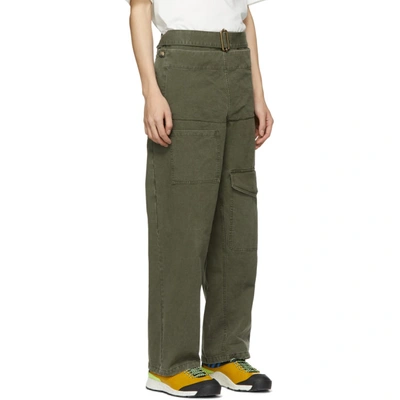 Shop Jw Anderson Khaki Fold Front Utility Trousers