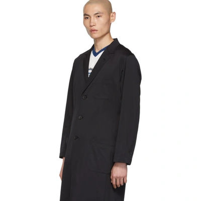 Shop Yohji Yamamoto Black Long Cut Jacket