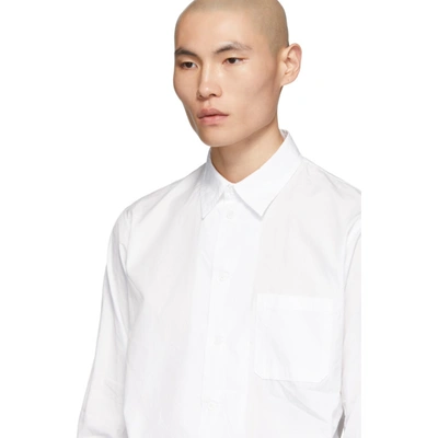 Shop Yohji Yamamoto White Poplin Shirt