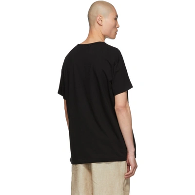 Shop Yohji Yamamoto Black Letter T-shirt
