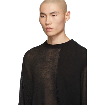 Shop Yohji Yamamoto Black Rock Peel Sweater