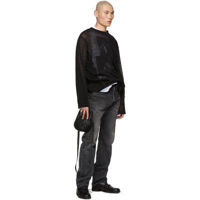 Shop Yohji Yamamoto Black Rock Peel Sweater