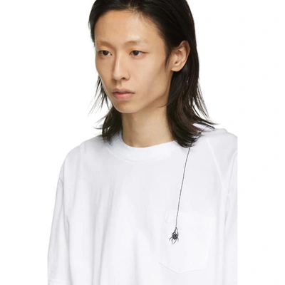 Shop Sacai White Dr. Woo Edition Embroidered Spider T-shirt In White 101