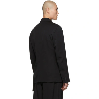 Shop Yohji Yamamoto Black Chest Pocket Blazer