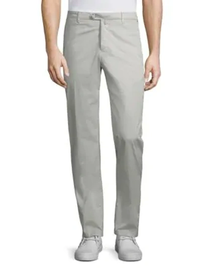 Shop Kiton Classic Straight-fit Pants In Light Grey